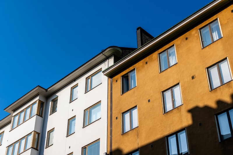 Exteriör på flerbostadshus