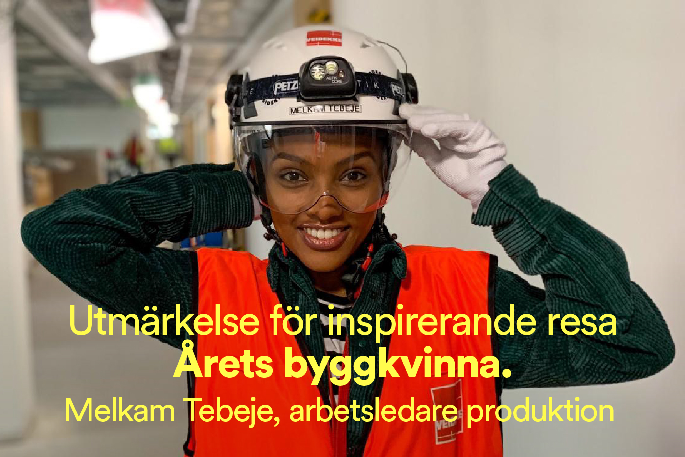 Melkam Tebeje, arbetsledare produktion på Veidekke