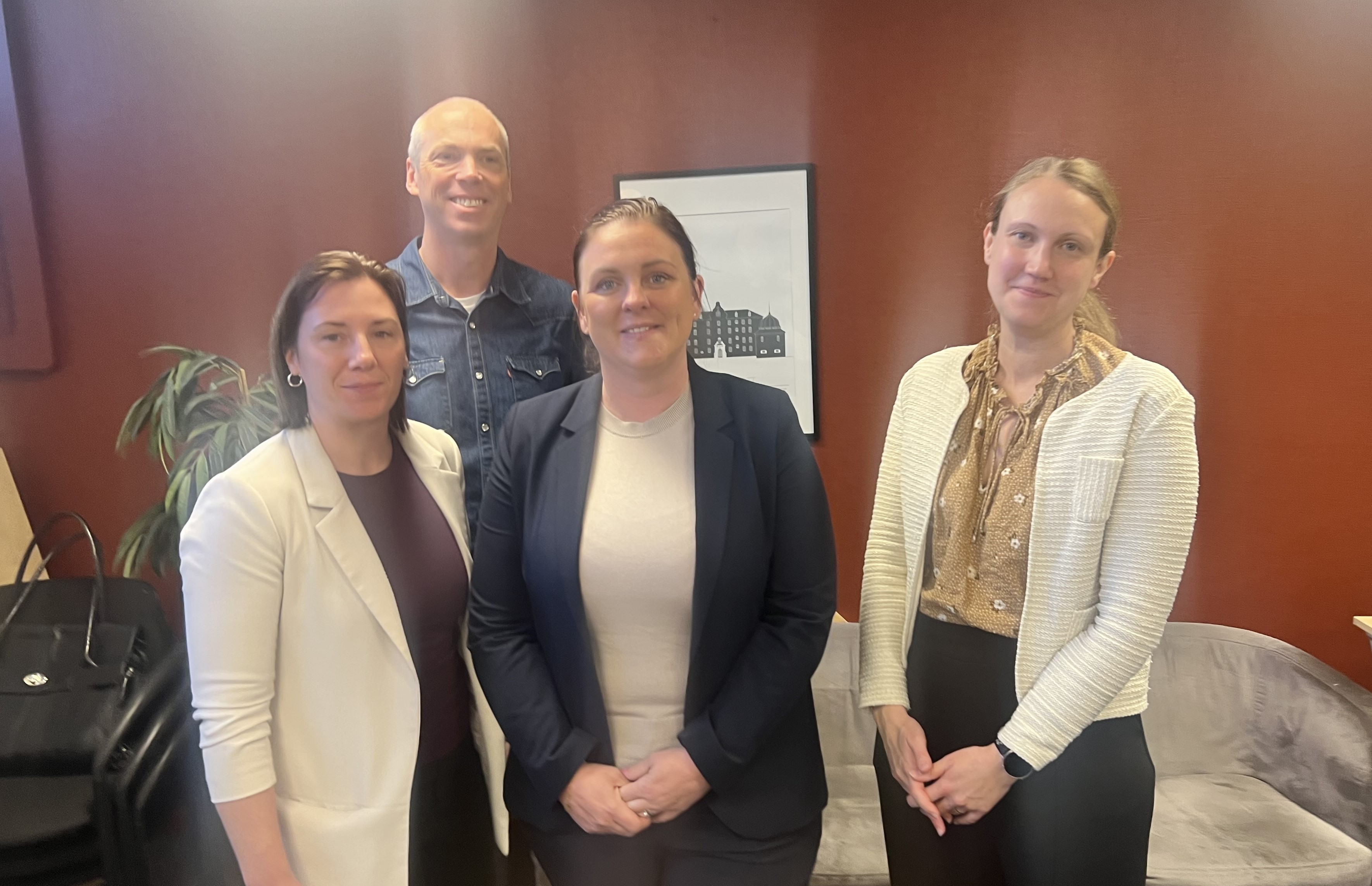 Fyra personer på bilden. Jenny Eriksson, Stefan Jonsson, Katarina Katarina Westerbjörk och Diana Diana Emerentz